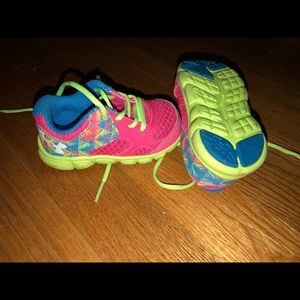 Baby size 4 Under Armour girls shoes